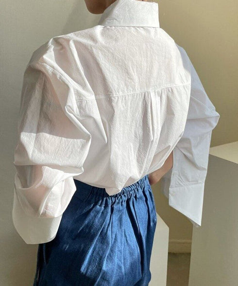 Asymmetric Stripe Patchwork Shirt